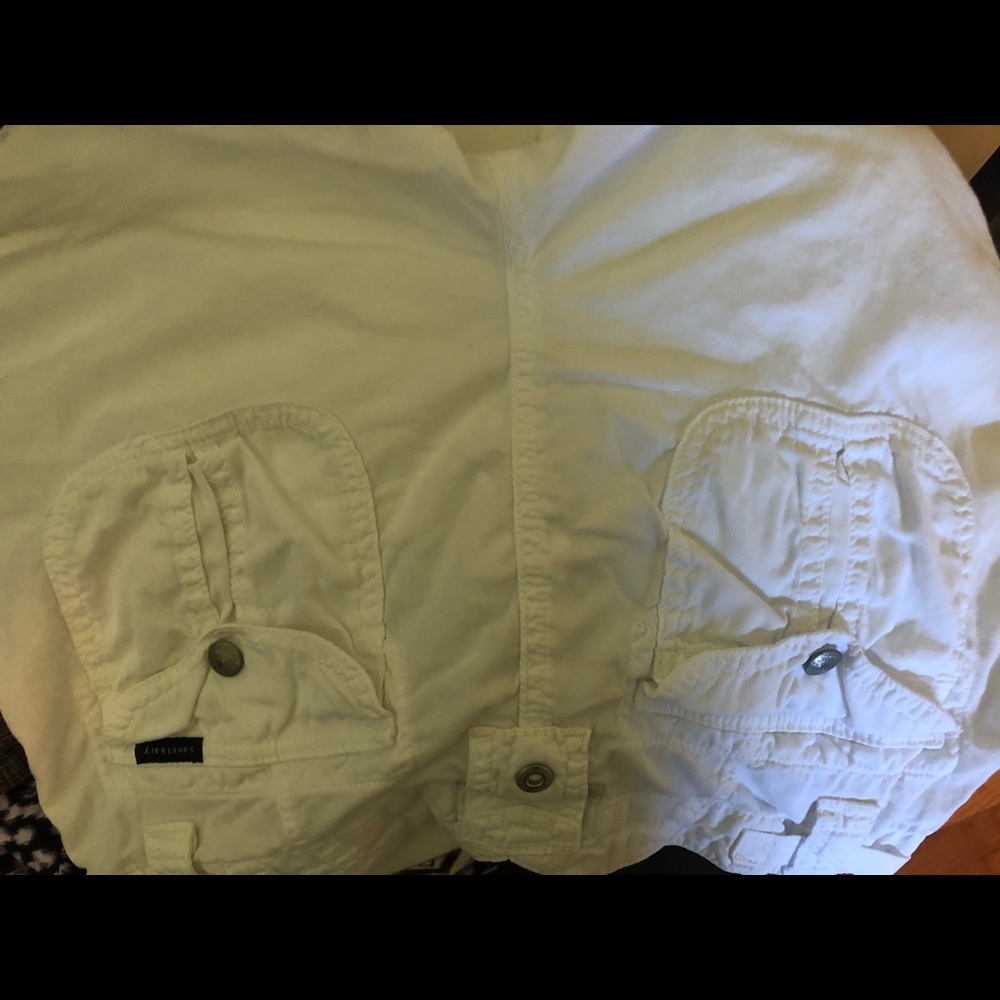 SANCTUARY WHITE SHORTS‎ M - Picture 3 of 5